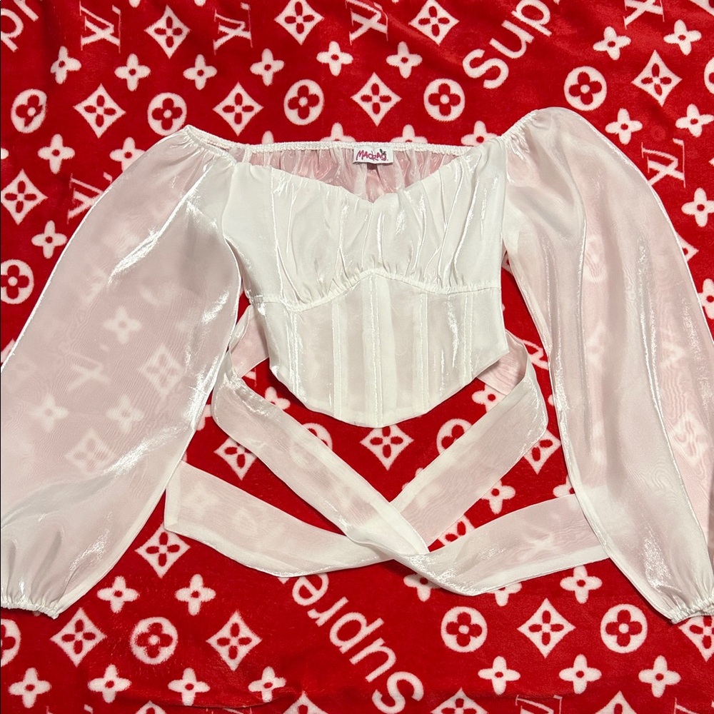 White Off-Shoulder Blouse
